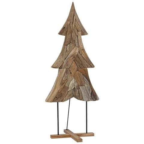 Albero di Natale Marrone 180 cm Legno massello di teak - Foto 1