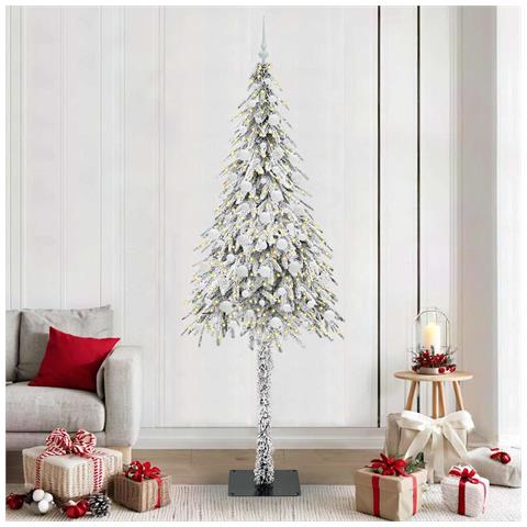 Albero di Natale con 300 LED Bianco 210 cm PE e Acciaio - Foto 2