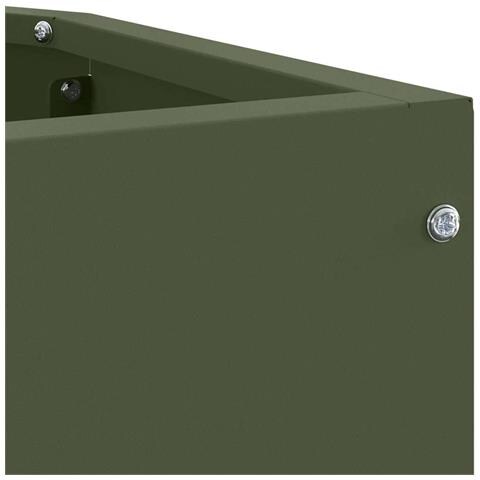 Vaso d'angolo Oliver verde 45 x 45 x 50 cm Acciaio - Foto 9