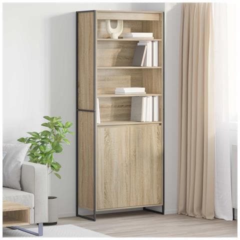Armadi alti 2 pcs Sonoma 60 x 36 x 300 cm Legno multistrato - Foto 2