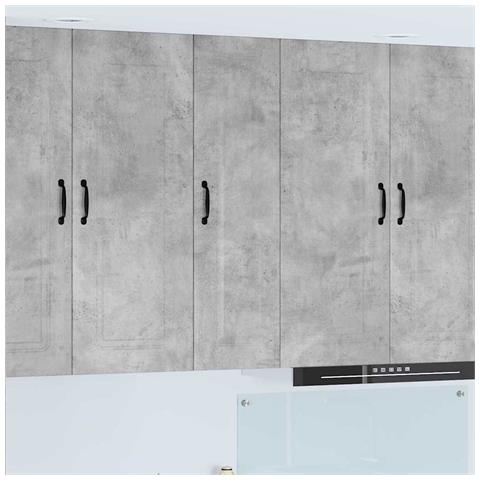 Pensile cucina con lo scaffale Grigio cemento 30 x 31 x 100 cm - Foto 2