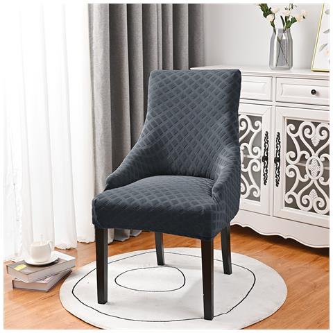 Coprisedia Elasticizzato Jacquard A Diamanti Stile Europeo Imbottito E Morbido Darkgrey - Foto 1