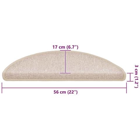 Tappetini per scale 20 pz 56x17x3 cm tortora semicircolari - Foto 8