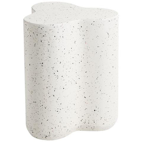 Tavolino Tellaro 32 Cm 37 Cm Effetto Terrazzo Terrazzo Bianco - Foto 2