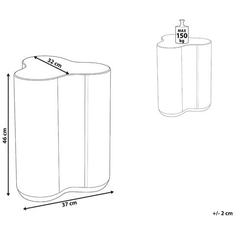 Tavolino Tellaro 32 Cm 37 Cm Effetto Terrazzo Terrazzo Bianco - Foto 7