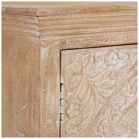 Armadio In Legno Fatto A Mano Con 2 Ante Beige, 90x40x165h Cm - Foto 8