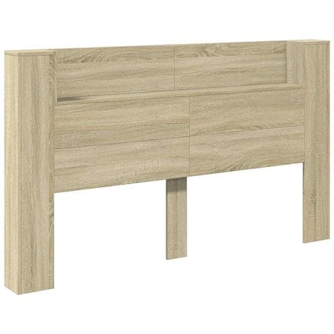 Testata con Mobile e LED Sonoma 180 x 16,5 x 103,5 cm - Foto 1