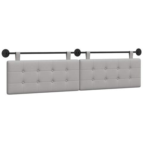 Testata appesa Grigio Nuvola 210 x 55 x 5 cm Tessuto - Foto 1