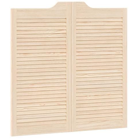 Porte Swing Naturale 100 x 50 cm Legno Massello di Pino - Foto 1