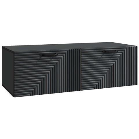 Mobile Porta TV da Muro Montaggio a parete Nero 98 x 41 x 30 cm - Foto 1