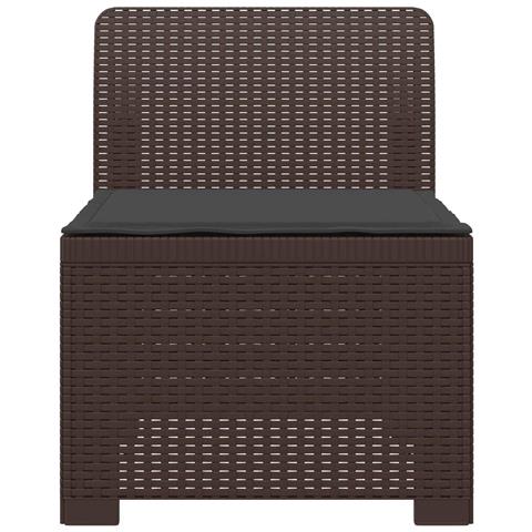 Divano da Giardino a 1 Posto con Cuscino Aspetto Rattan PP - Foto 2