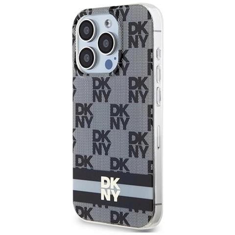 Dkny Iml Custodia A Scacchi Mono E Strisce Stampate Magsafe Per Iphone 13 Pro Max - Colore Nero - Foto 1