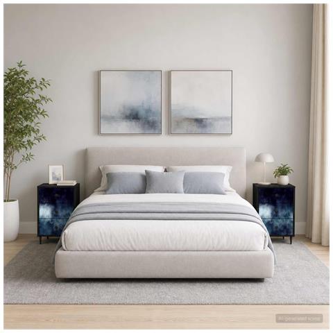 Armadio da Notte RAALTE 2 pz Rovere Nero 36 x 33 x 61 cm - Foto 2