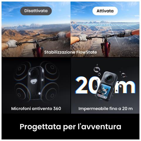 X6 Essentials Bundle fotocamera per sport d'azione 120 MP 8K Ultra HD 25,4 / 1,1 mm (1 / 1.1") Wi-Fi 196 g - Foto 2