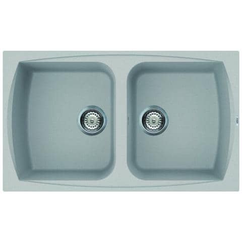 Lavello Living 450 Metaltek 86x50 cm 2 vasche Colore Aluminium 79 - Foto 1