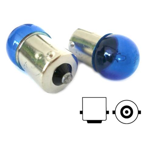 Lampada Alogena G18 BA15S R5W 12V 5W Luci Posizione Colore azzurro - Foto 1