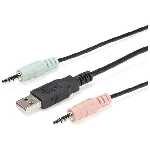 Switch KVM DisplayPort a 2 porte / Risoluzione 4K / Compatto a Doppia Porta con Cavi da 4 Piedi e Audio - Foto 1