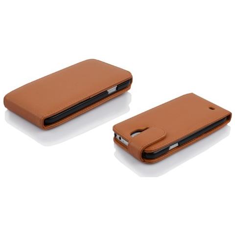 Custodia Compatibile Con Samsung Galaxy Mega 6.3 In Marrone Cioccolata - Coperchio Protettivo In Design Flip Realizzato In Similpelle Testurizzata - Foto 2