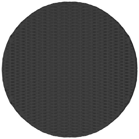 Tavolo Da Giardino Nero 70x70x73 Cm In Polyrattan - Foto 5