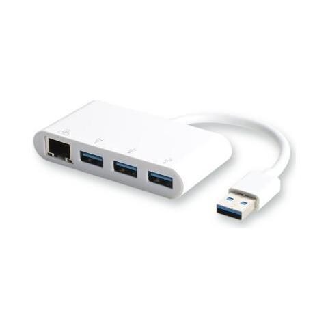 DY-TU2986W cavo di interfaccia e adattatore USB TYPE-A 3 x USB 3.1 TYPE-A White - Foto 1