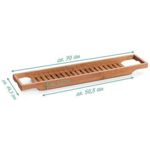 Mensola Da Bagno Per Vasca Bamboo Spa, Lunghezza 70 Cm, - Foto 3