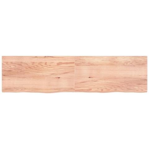 Piano Bagno Marrone 200x50x (2-4) cm Legno Massello Trattato - Foto 1