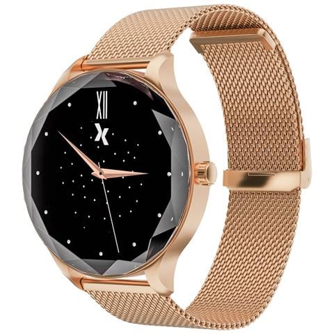 Smartwatch FW52 Diamond Display 1.09" Digitale 240 x 240 Pixel Touch screen Colore Oro /Rosa - Foto 1