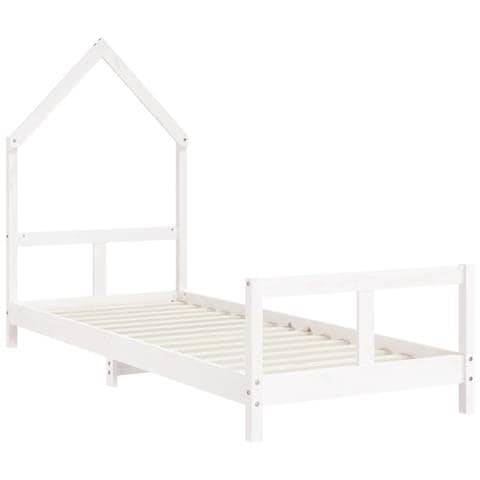 Giroletto per Bambini Bianco 80x200cm in Legno Massello di Pino - Foto 3