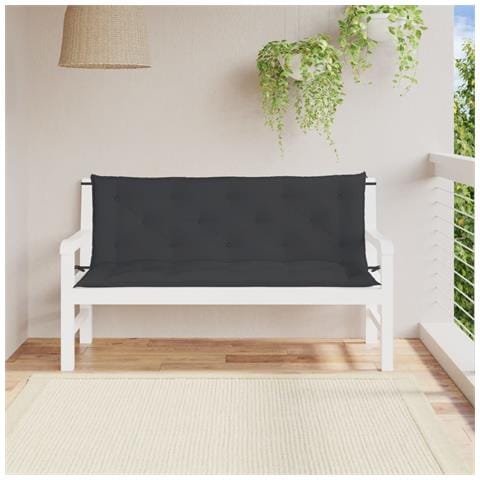 Cuscini Per Panca 2 Pz Nero 150x50x7 Cm In Tessuto Oxford - Foto 1