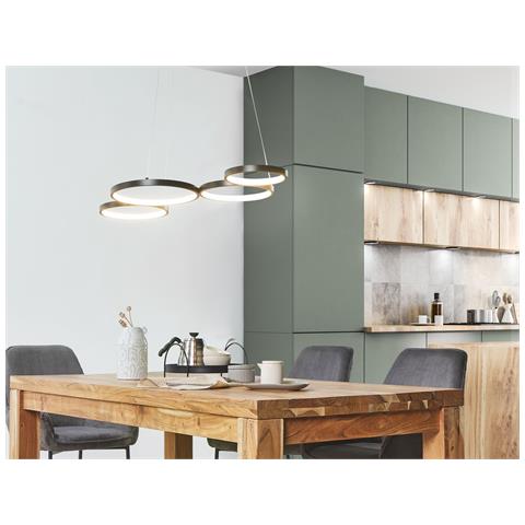 Lampadario A Led Pibor Metallo Nero - Foto 1