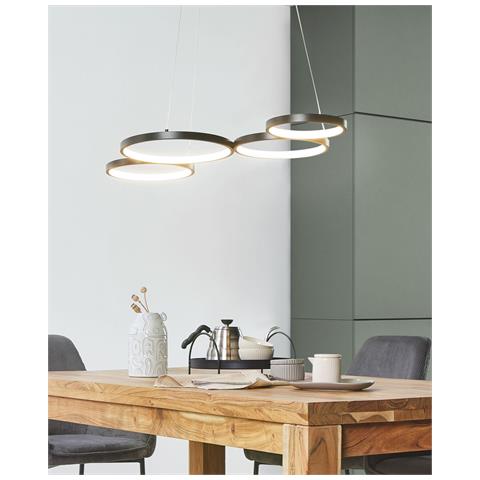 Lampadario A Led Pibor Metallo Nero - Foto 8