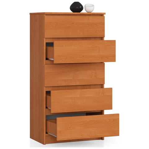 Cassettiera K60, 5 cassetti, 60x40x121 cm, Colore Ontano - Foto 2