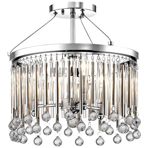 Lampadario Contemporaneo Piper Acciaio Cromo Lucido 3 Luci E14 - Foto 1