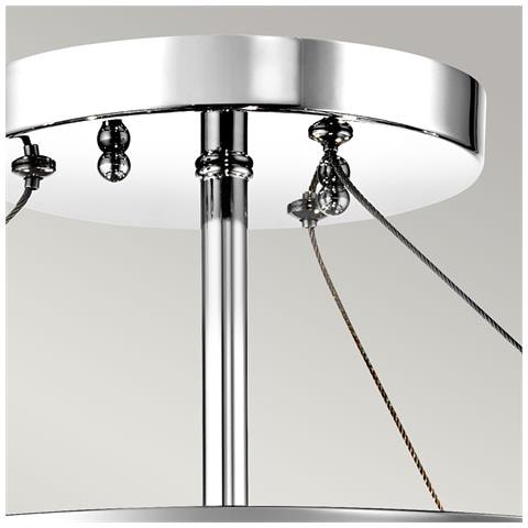 Lampadario Contemporaneo Piper Acciaio Cromo Lucido 3 Luci E14 - Foto 4