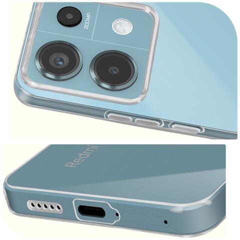 Cover In Silicone Flessibile Per Xiaomi Redmi Note 13 Pro 5g, Trasparente - Foto 5