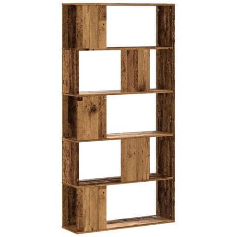Libreria 5 Ripiani Legno Vecchio 80,5x23,5x162,5cm Multistrato - Foto 2