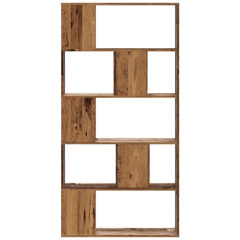 Libreria 5 Ripiani Legno Vecchio 80,5x23,5x162,5cm Multistrato - Foto 3