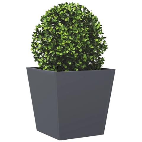 Fioriere da Giardino 2 pz Antracite 40x40x40 cm in Acciaio - Foto 2