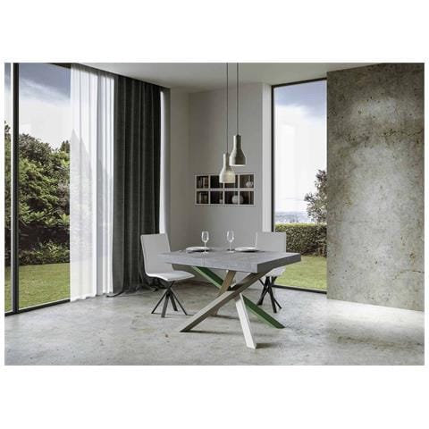 Tavolo Allungabile 90x120/224 Cm Volantis Premium Cemento Telaio 4/a - Foto 4