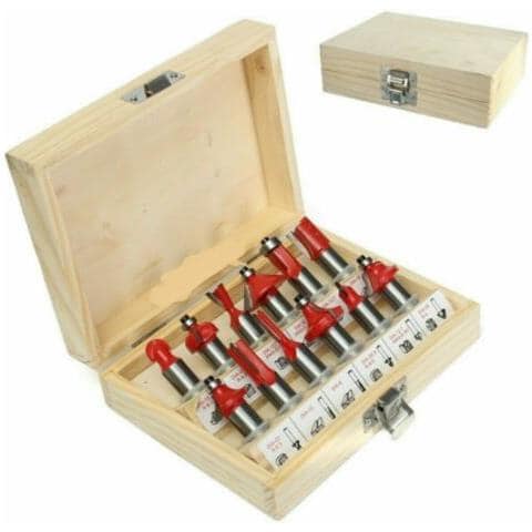 Set 12 Frese Fresa Per Legno Per Scanalare Rifilare Sanalature Fresatrice 8 Mm - Foto 1
