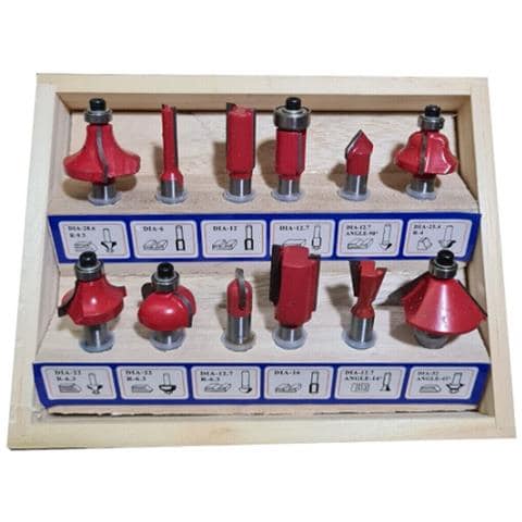 Set 12 Frese Fresa Per Legno Per Scanalare Rifilare Sanalature Fresatrice 8 Mm - Foto 2