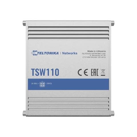 TSW110 switch di rete Non gestito Gigabit Ethernet (10/100/1000) Supporto Power over Ethernet (PoE) Blu, Grigio - Foto 1