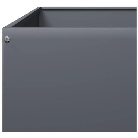 Fioriera Rialzata da Giardino Antracite 100x100x18,5cm Acciaio - Foto 9