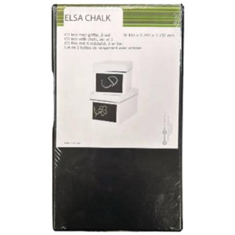 2 Scatole Uso Ufficio Elsa Chalk Black 28,5x16,5x15cm - Foto 1