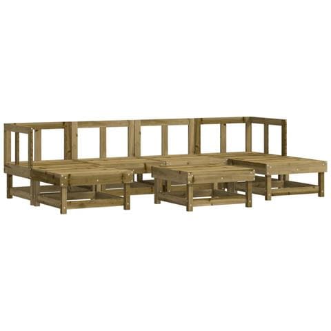 Set Salotto da Giardino 7 pz in Legno Impregnato di Pino - Foto 1