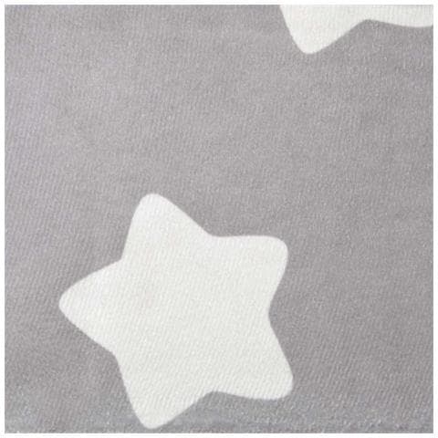 Divano per Bambini Grigio Chiaro con Stelle in Morbido Peluche - Foto 2