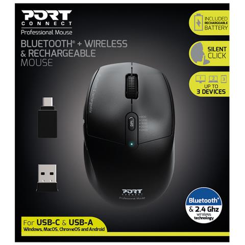 900715 mouse Ufficio Mano destra RF senza fili + Bluetooth Ottico 2400 DPI - Foto 2