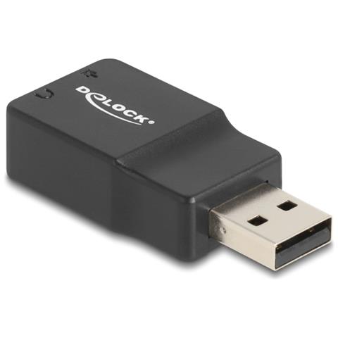 66634 adattatore per inversione del genere dei cavi USB 2.0 Type-A 2 x 3.5 mm 3 pin Nero - Foto 4