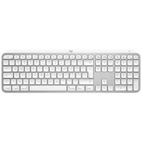 MX Keys S for Mac tastiera Ufficio RF senza fili + Bluetooth QWERTY US International Alluminio, Bianco - Foto 1