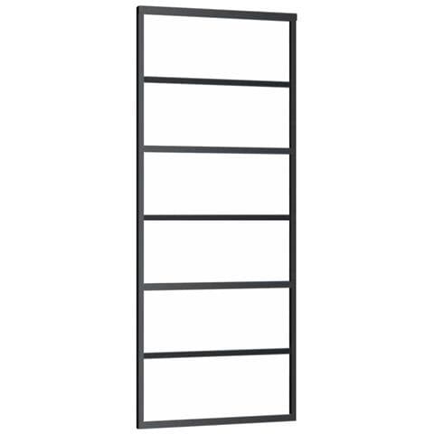 Porta Scorrevole con Ferramenta Nera 76x205 cm in Vetro ESG - Foto 2